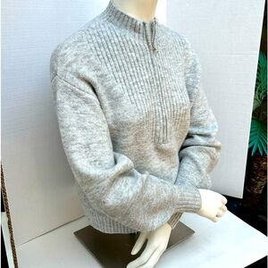 Sophie Rue Half-Zip Mock-Neck sweater